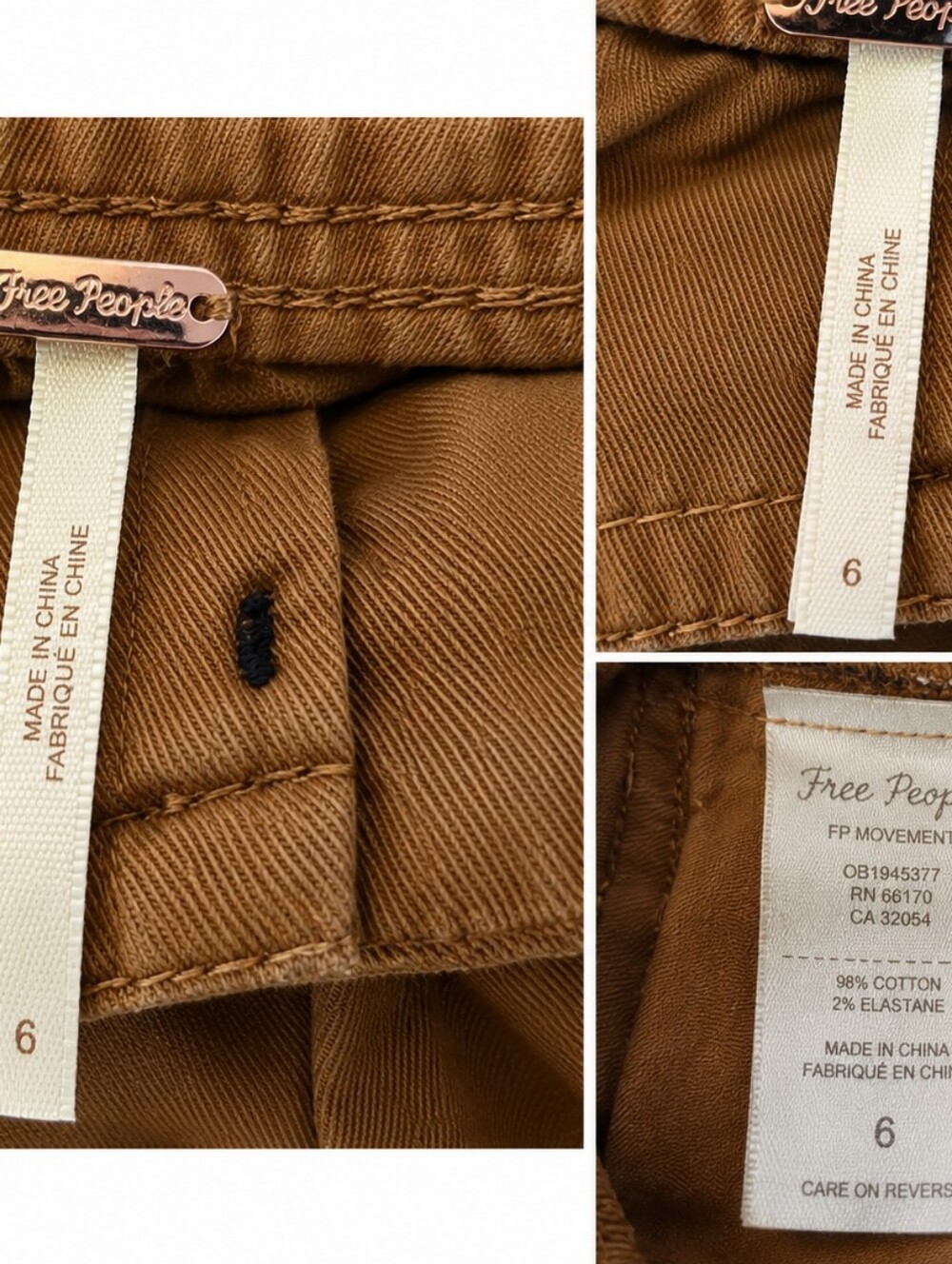 Free People Camel Utility Jogger Pants – Size 6 - Picture 4 of 5